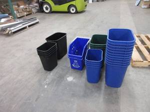 lot 155 image: ASSORTED TRASH BINS