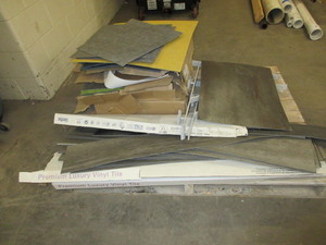 lot 200 image: VINYL PLANK TILE AND CARPET SQUARES - NEW