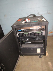 lot 220 image: DJ  MOBILE CONTROL RACK SYSTEM WITH COMPONENTS