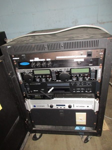 lot 221 image: DJCONTROL RACK SYSTEM WITH COMPONENTS