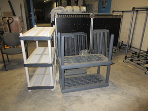 lot 255 image: MISC. PLASTIC SHELVING