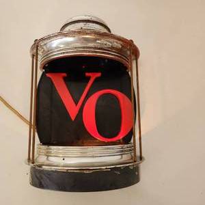 lot 1 image: Vintage Seagrams Wall Hanging Bar Mancave Patina The Ohio Advertising