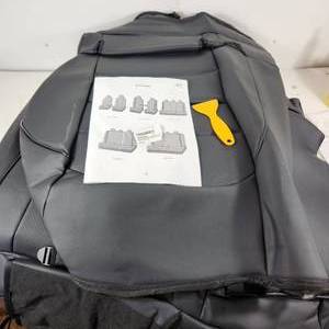 lot 40 image: New Open Box HKZ Custom Fit Corolla Cross Leather Car Seat Covers Full Set For 2021 2022 2023 Toyota Corolla Cross Black