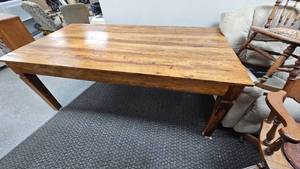 lot 1 image: Beautiful Wood Kitchen Table 40W x 78Lx 30 12T