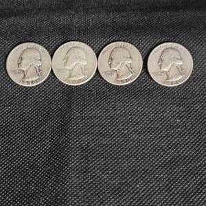 lot 24 image: (4) 1950 Washington 25c