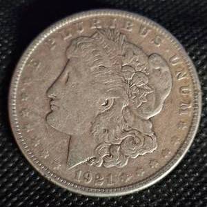 lot 26 image: 1921 Morgan VF Silver Dollar