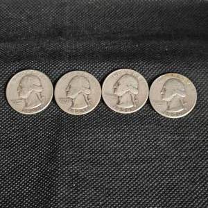 lot 64 image: (2)1945, (2)1950, Washington Quarters