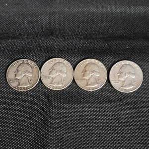 lot 66 image: (4) 1961 Washington 25c