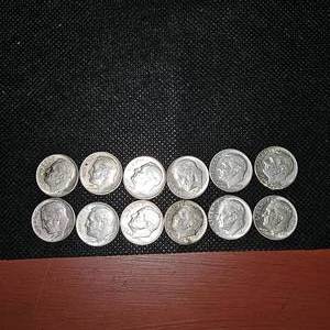 lot 69 image: (12) 1964 Roosevelts 10c