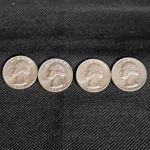 lot 73 image: (4) 1964 Washingtons