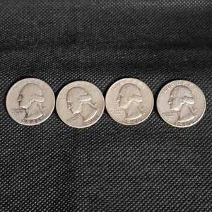 lot 74 image: (4)1946 Washington 25c
