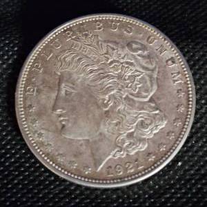 lot 75 image: 1921 Morgan, VF-Silver Dollar