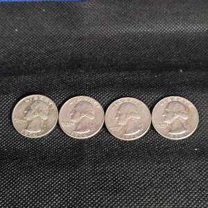 lot 84 image: (4)1964 Washington 25c