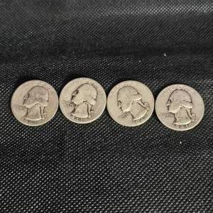 lot 85 image: (4)1941 Washington 25c