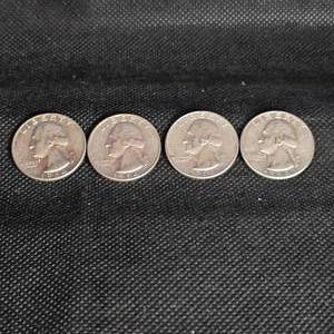 lot 89 image: (4)1964 Washington 25c