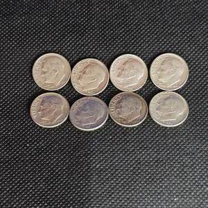 lot 102 image: (8)1964 Roosevelts 10c