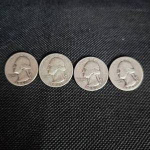 lot 117 image: (4) 1941 Washington 25c