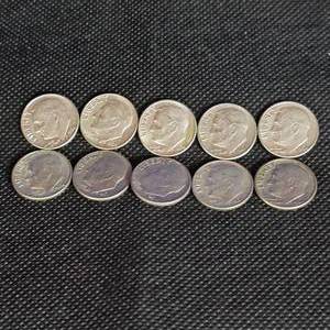 lot 119 image: (10) 1964 Roosevelts 10c