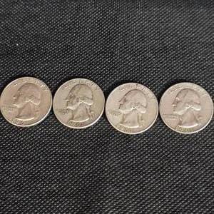lot 122 image: (4) 1961 Washington 25c