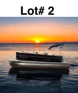 2019 220 Crest C-1 Pontoon with a 75HP Honda Motor