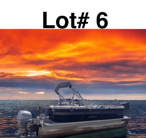 lot 6 image: 2019 C1 Crest Pontoon with a 75HP Honda Motor