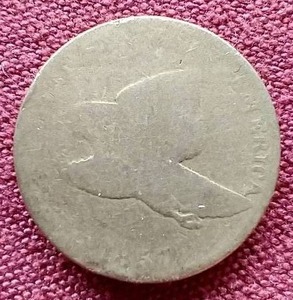 lot 23 image: 1857 Flying Eagle Penny