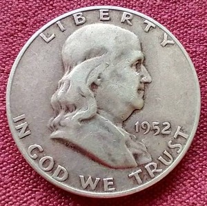 lot 26 image: 1952-S Franklin Half Dollar - Better Date