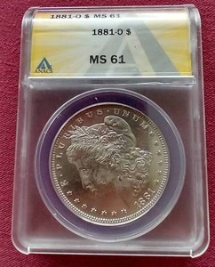lot 34 image: 1881-O Morgan Dollar - ANACS MS61