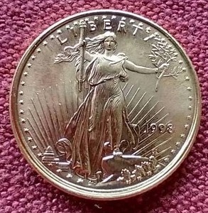 lot 36 image: 1998 110th oz Gold Eagle