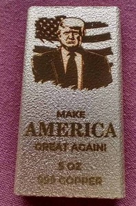lot 45 image: Donald Trump 5 oz Copper Bar