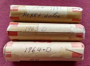 lot 47 image: (3) Vintage Penny Rolls