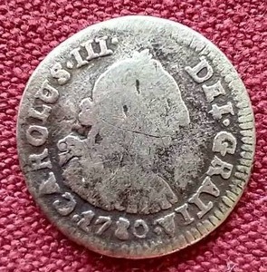 lot 52 image: 1780 Bolivia Silver 12 Reale Coin