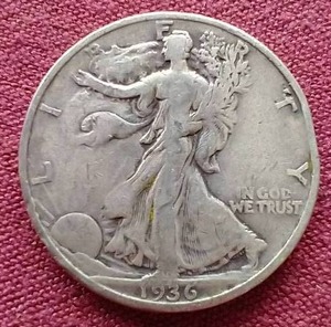 lot 53 image: 1936-D Walking Liberty Half Dollar