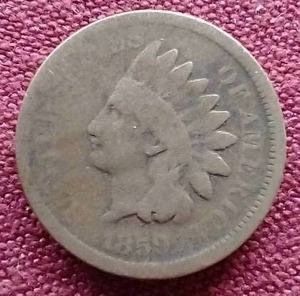lot 61 image: 1859 Indian Penny - First Year