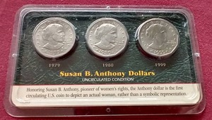 lot 90 image: Uncirculated Susan B Anthony Dollars