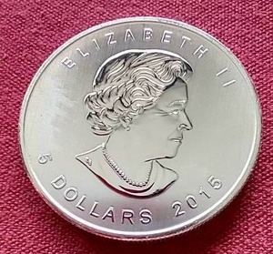 lot 99 image: 2015 Canada 1 oz Silver Red-Tailed Hawk $5 Coin