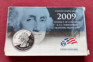 lot 102 image: 2009 U.S. Mint Territories Quarters Proof Set