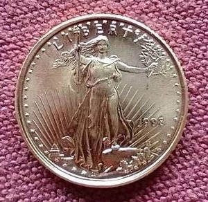 lot 117 image: 1998 110th oz Gold Eagle