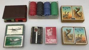 lot 81 image: Misc. Vintage Playing Cards & Poker Chips