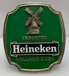 lot 85 image: Vintage HEINEKEN Imported Holland Table TopWall Beer Sign 8 12 x 9 14