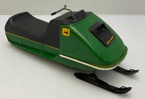 1960's Normatt JOHN DEERE Battery Operated Toy Snowmobile (Missing Front Light And Windshield)