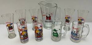 lot 117 image: Misc. 1987 SPUDS MACKENZIE Collectible Beer Pitcher, Mugs & Glasses