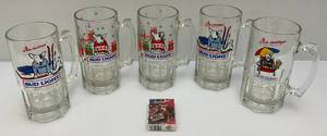 lot 138 image: Set Of 1987 Large SPUDS MACKENZIE Collectible Beer Mugs 8 Tall & More
