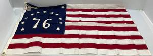 lot 139 image: 32 x 56 Cloth Bicentennial American Flag
