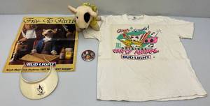 lot 141 image: Misc. 1987 SPUDS MACKENZIE Collectibles Including Single Stich