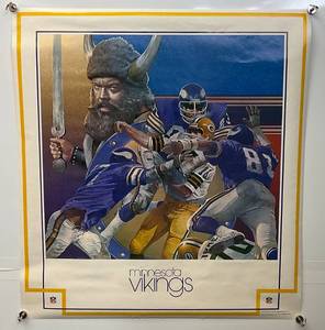 lot 146 image: 1979 NFL Vikings & Packers 23 x 25 Poster