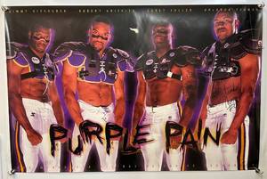 lot 147 image: 23 x 35 Vikings Purple Pain Poster Autographed By Orlando Thomas