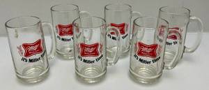 lot 169 image: Vintage 1980s Miller Beer Mugs 5 12 Tall