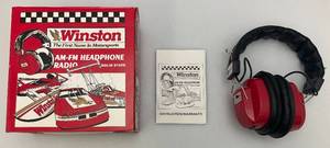 lot 178 image: Vintage Collectible WINSTON AMFM Headphone Radio In Original Box