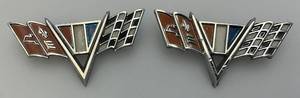 lot 227 image: 1966-67 Nova, Camaro, Impala Fender Emblems OEM GM